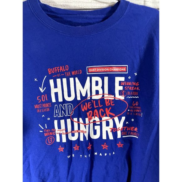 Buffalo Bills - Humble & Hungry - Men's Blue Graphic T-Shirt - Size 2XL - Picture 2 of 5